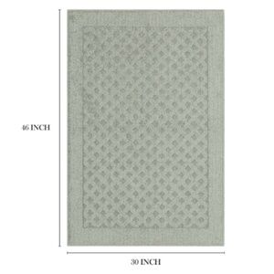 Solid Diamond Gray Indoor Accent Rug